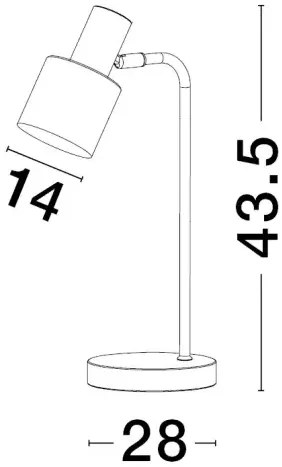 Rustikálna stolová lampa Paz čierne