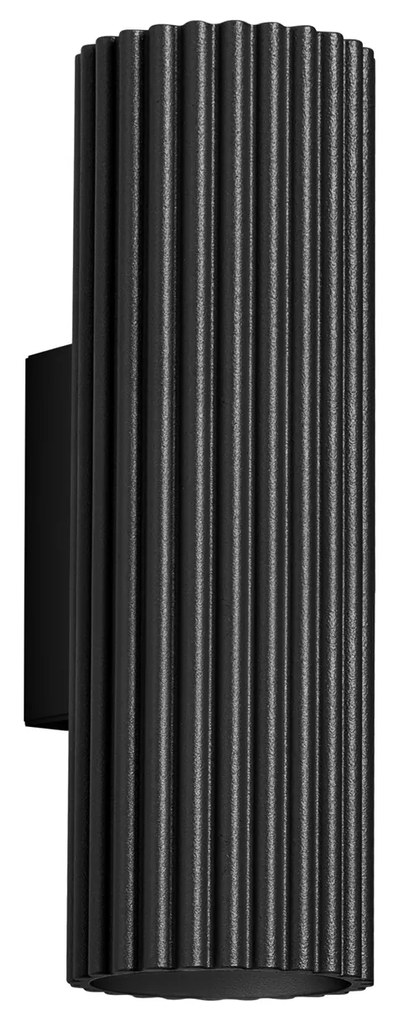 Nástenné svietidlo Karbon, 1x čierne kovové tienidlo, (20 cm)