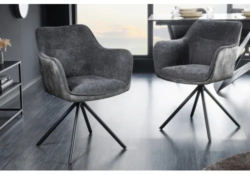 Stolička 44155 Verona látka Tmavošedá + Zamat  - Komfort-nábytok