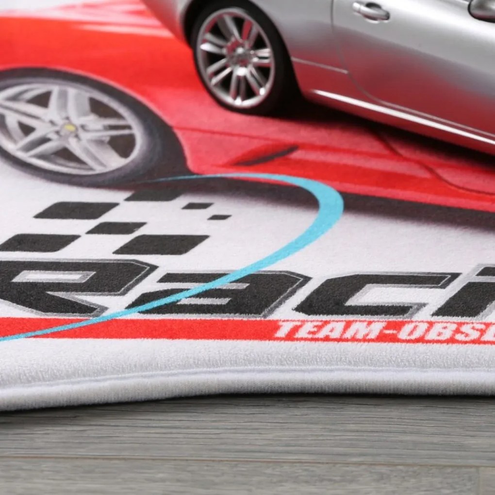 Obsession, Detský kusový koberec Mila kids 147 ferrari, 60x80, červená, detská izba