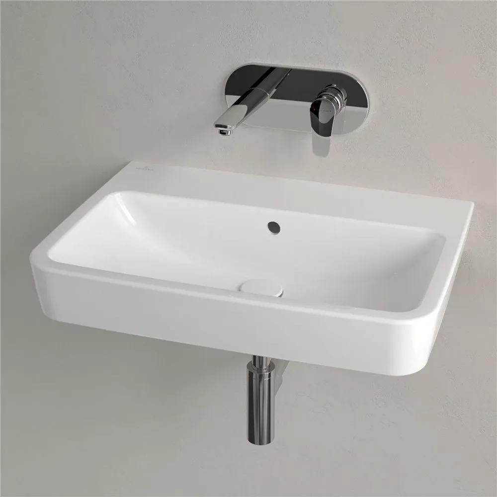 VILLEROY &amp; BOCH O.novo závesné umývadlo bez otvoru (zadná a spodná strana brúsená), s prepadom, 650 x 460 mm, biela alpská, 4A41KJ01