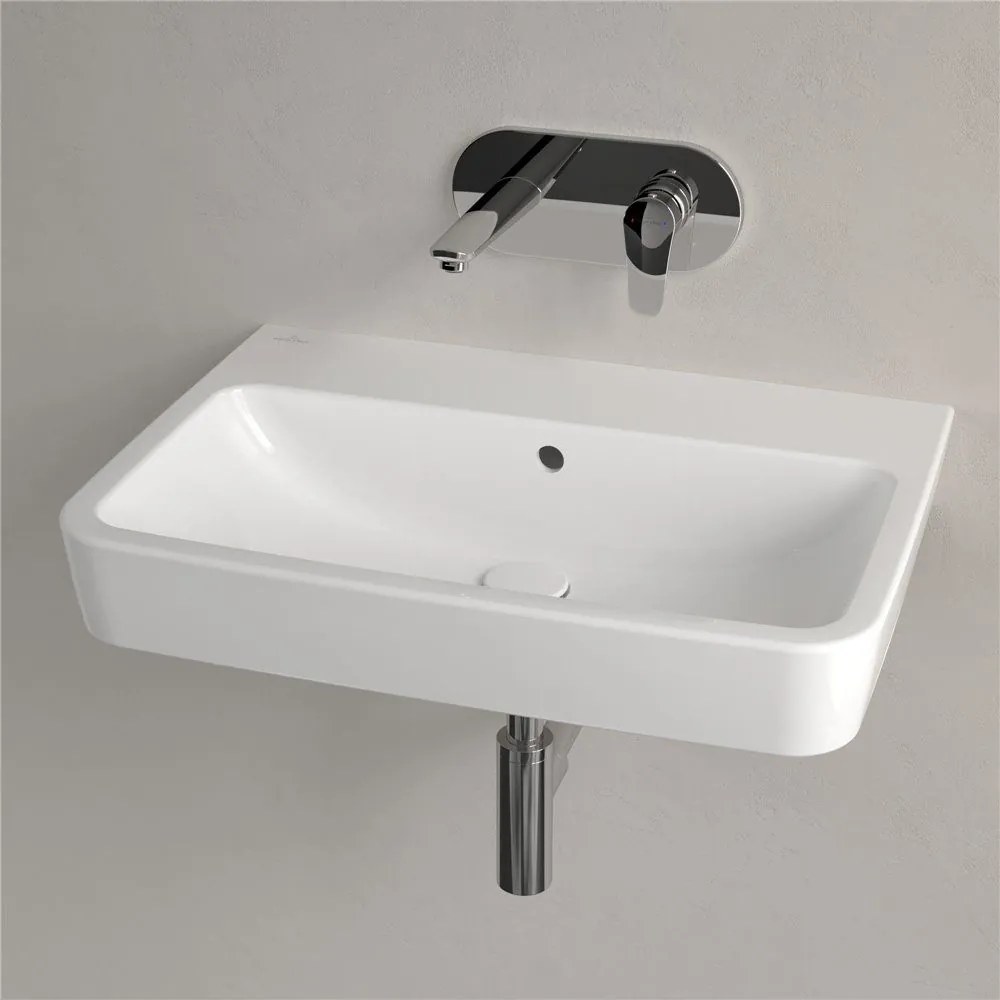 VILLEROY & BOCH O.novo závesné umývadlo bez otvoru (zadná a spodná strana brúsená), s prepadom, 650 x 460 mm, biela alpská, 4A41KJ01