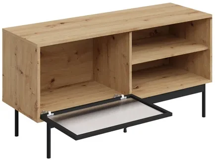 Zostava nábytku do obývacej izby Brulpin III, Osvetlenie: osvetlenie LED biele, Farby: dub artisan / čierny