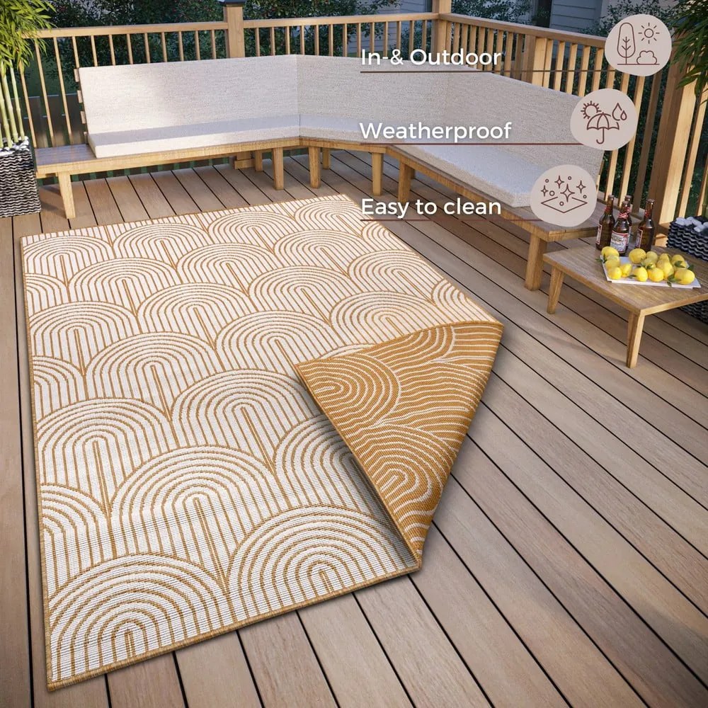 Okrovožltý vonkajší koberec 80x150 cm Pangli Ochre – Hanse Home
