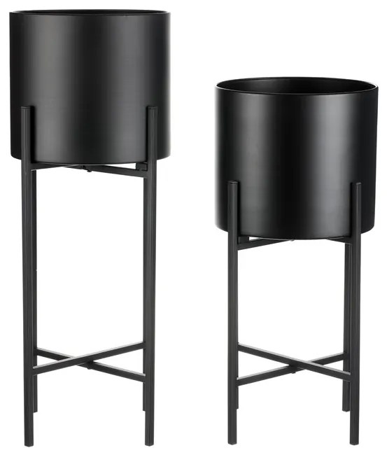 Autronic BONTEC Stojan - kovový, okrúhly, čierny mat, cena za sadu 2 ks Farba: Čierna