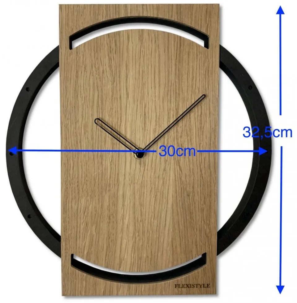 Elegantné hodiny na stenu WOOD OAK 2