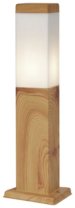 Moderná vonkajšia stojaca lampa oceľová s drevenou potlačou 45cm IP44 - Malois