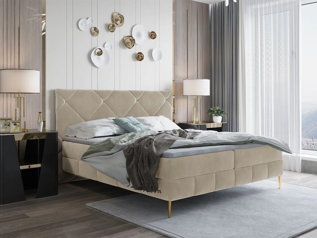 Kontinentálna posteľ Sagiro, Dostupné poťahy: Manila 37, Rozmer postele: 160x200