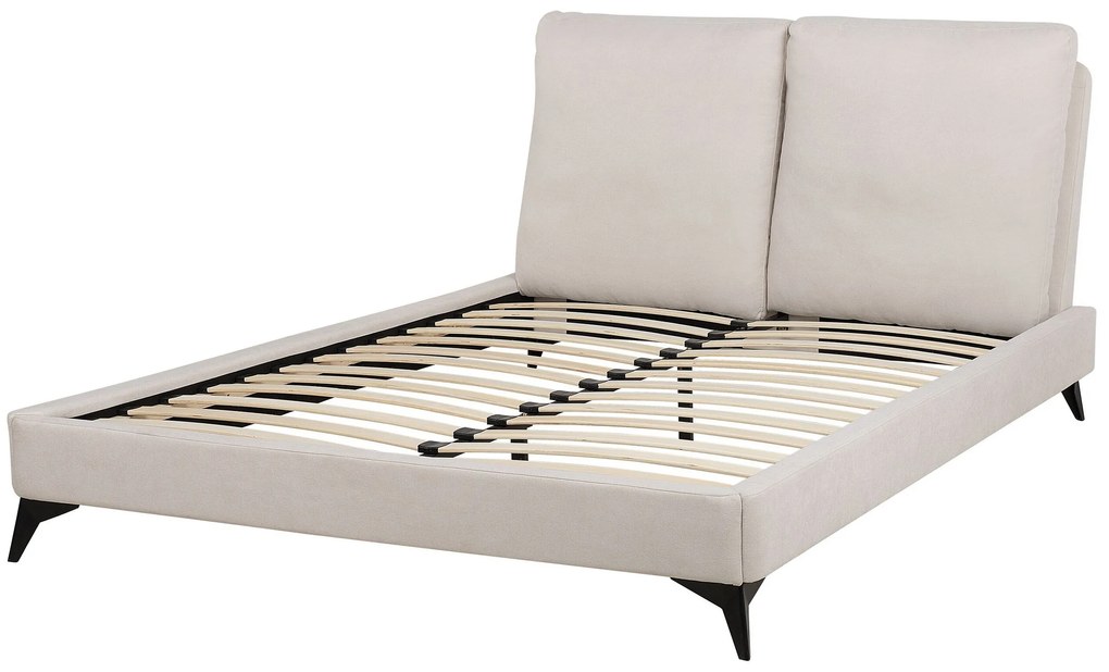 Ženilková posteľ 160 x 200 cm béžová MELLE Beliani