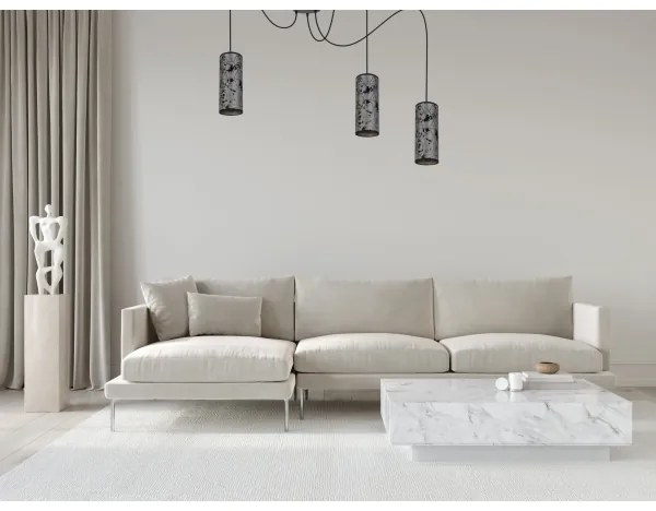 Luster na lanku AVALO 3xE27/60W/230V pavúk šedá/čierna