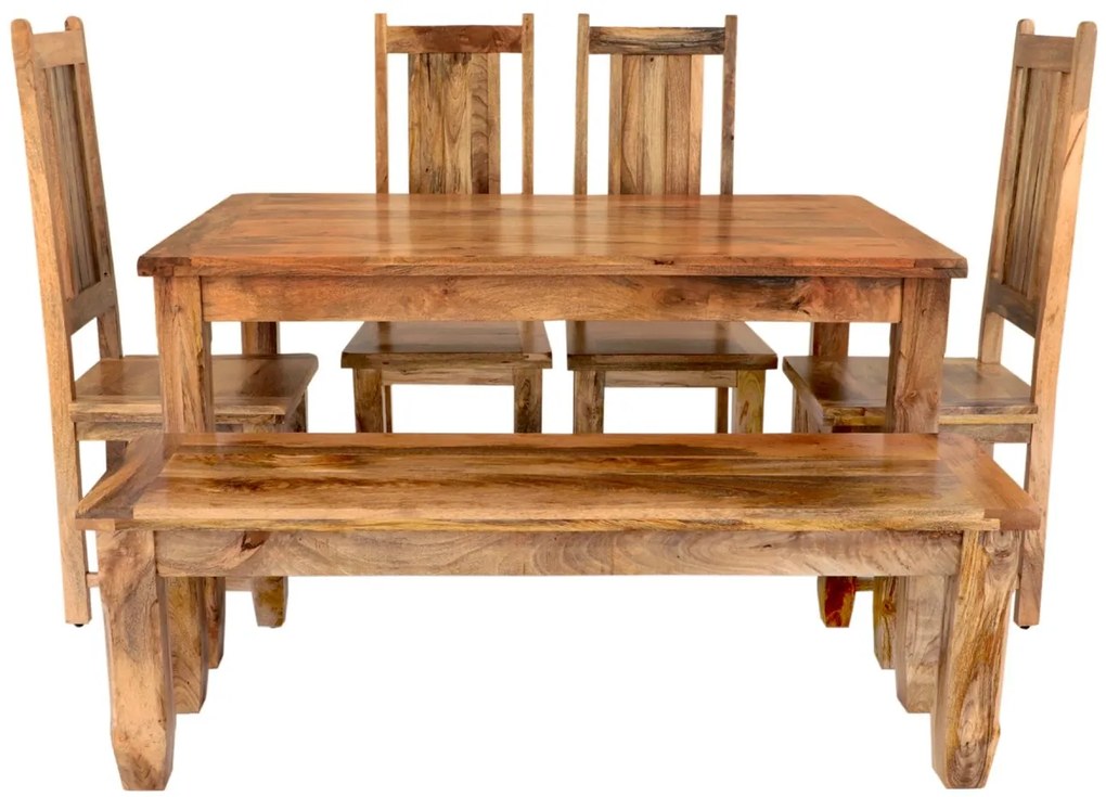 furniture-nabytek.cz - Jedálenský set pre 6 osôb z masívneho manga