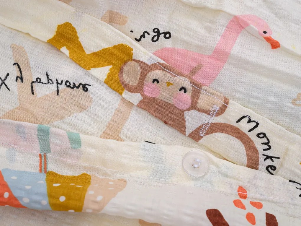 Krepové obliečky do postieľky Renforcé ALPHORA farebné Rozmer obliečky: 45 x 65 cm | 90 x 140 cm