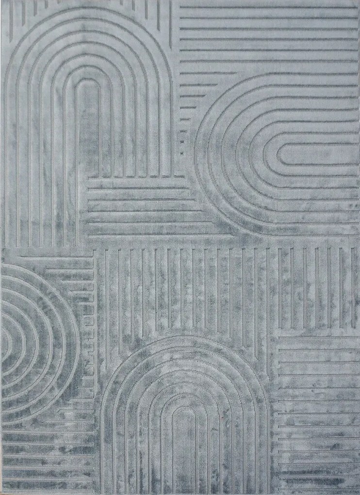 BE Koberec Kolekcia Zen Garden 2405 BLUE – modrý obdĺžnikový Rozmer: 140x190 cm