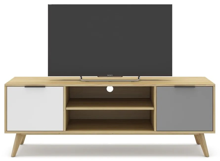 TV stolík z borovicového dreva v prírodnej farbe 140x53 cm Elfa - Marckeric