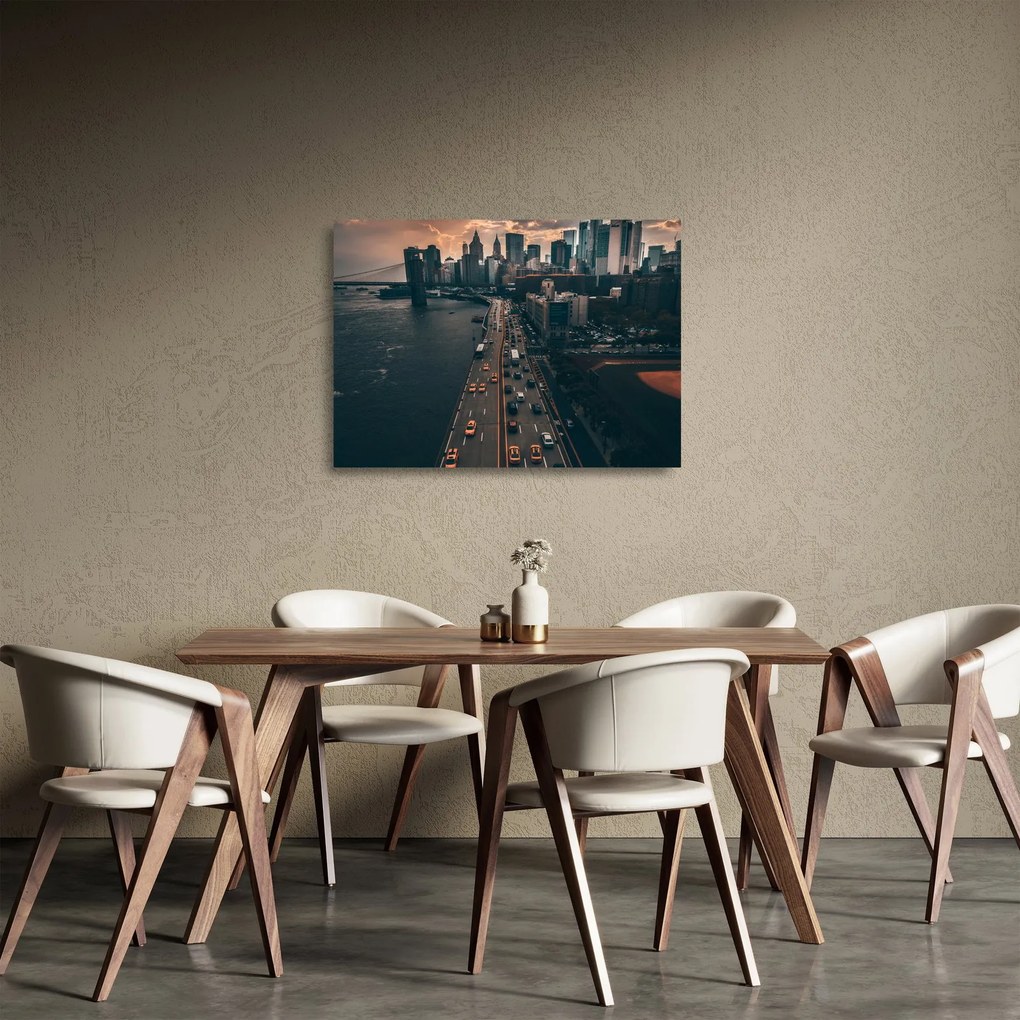 Sklenený obraz Manhattanu (70x50 cm)