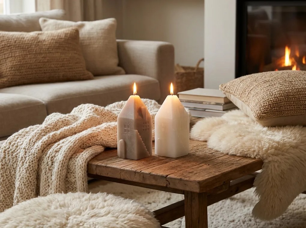 Stĺpová sviečka HOUSIX 13 cm - viac farieb Farba: Čierna