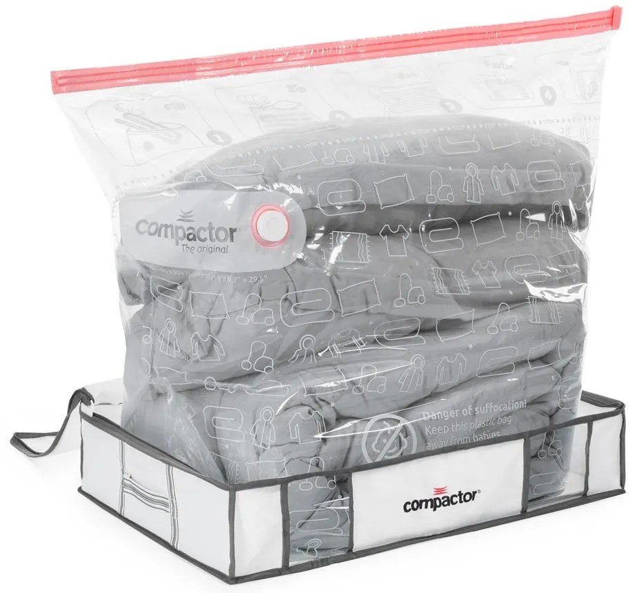 Vákuové/vystužené látkové úložné boxy na oblečenie v súprave 3 ks 45x65x15,5 cm Life – Compactor