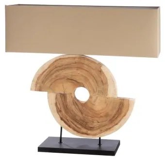 Veľká béžová stolná lampa metro štýl