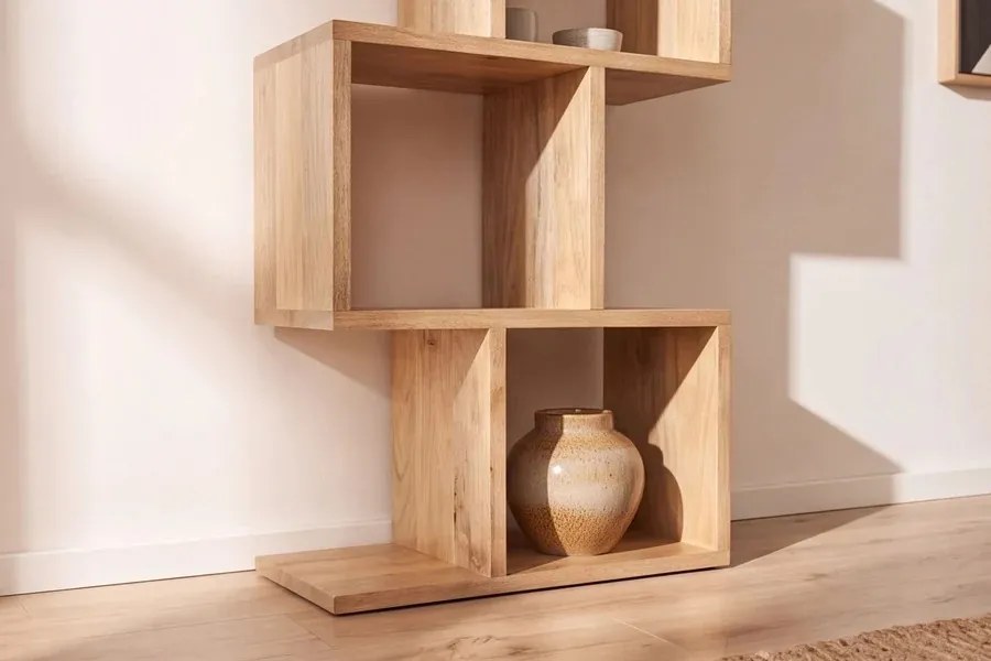 Dizajnový regál Timber 150 cm prírodné mango