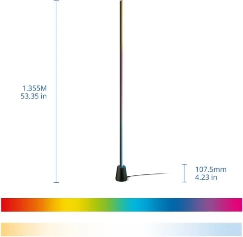 Philips -LED RGBIC Stmievateľná stojacia lampa GRADIENT LED/9,7W/230V 2200-6500K Wi-Fi