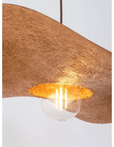 Luster na lanku KAPELLO 1xE27/60W/230V pr. 55 cm hnedá/medená