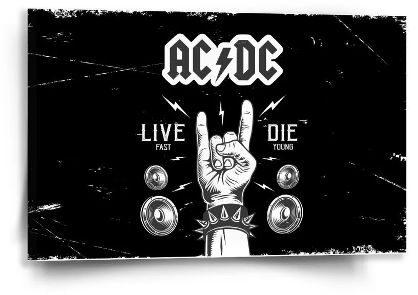 Sablio Obraz ACDC Live fast, die young - 60x40 cm