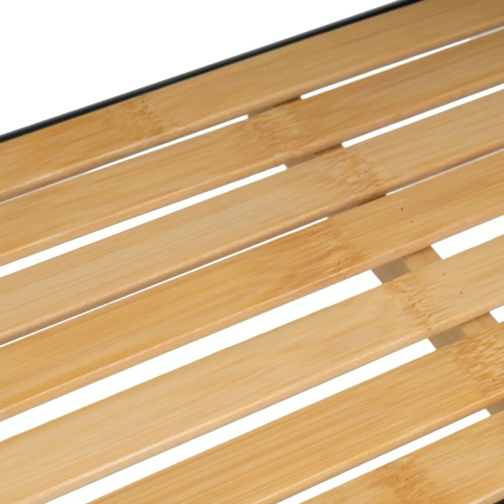 Bambusový regál v čierno-prírodnej farbe 41x77 cm – Casa Selección