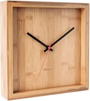 Karlsson Drevené nástenné hodiny - Karlsson Franky Bamboo, 25x25 cm