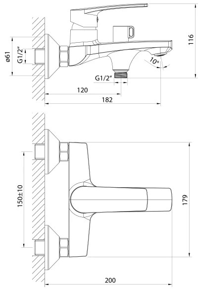 Samona - Vaňová batéria KORANA lesklý chróm