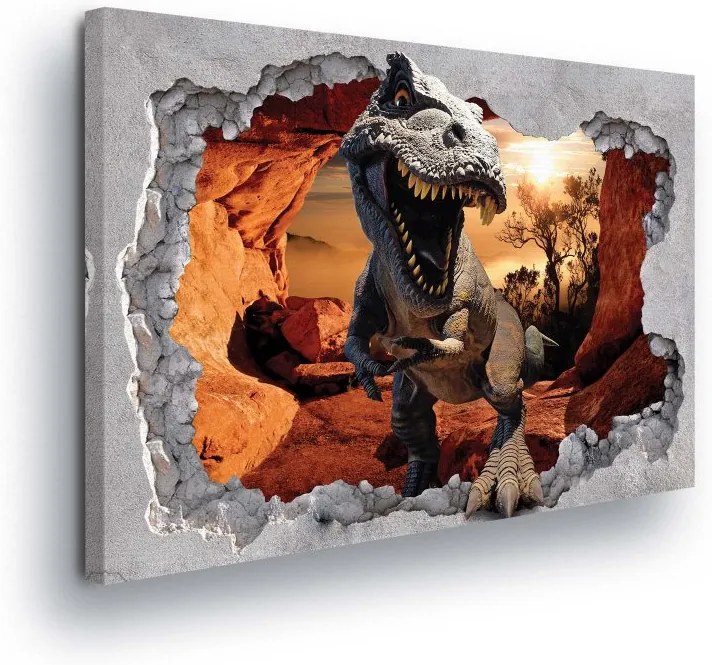 GLIX Obraz na plátne - Dinosaur in the Sahara 100x75 cm