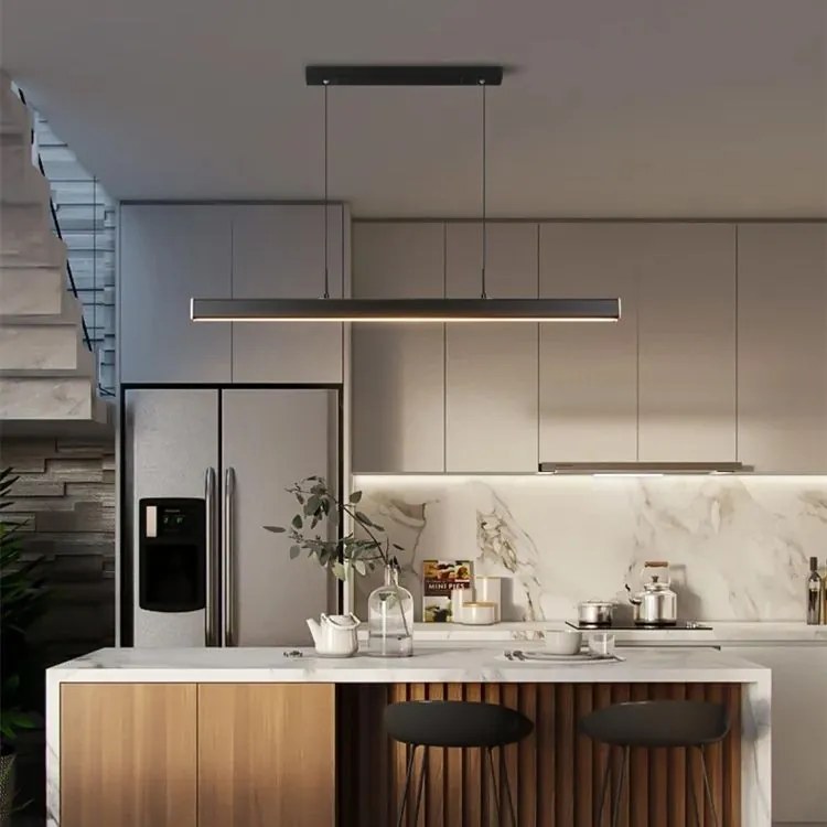 Závěsný LED lustr APP1448-CP 100 cm černý/neutrální bílá