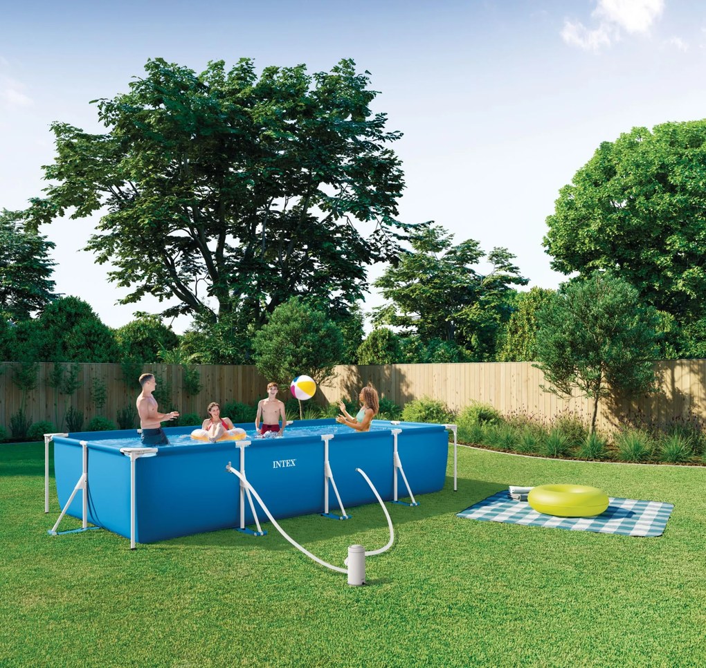 INTEX SMALL FRAME POOLS Bazén 450 x 220 x 84 cm s kartušovou filtráciou 28274
