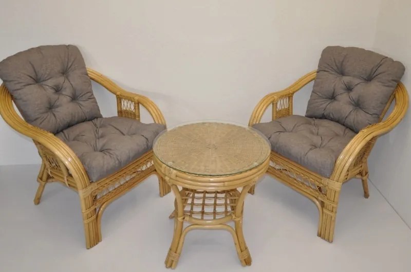 Ratanová sedacia súprava RIO DE JANEIRO 2+1 medová