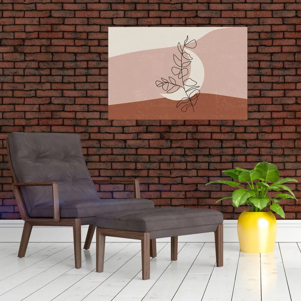 Obraz - Boho listy N⁰2 (90x60 cm)