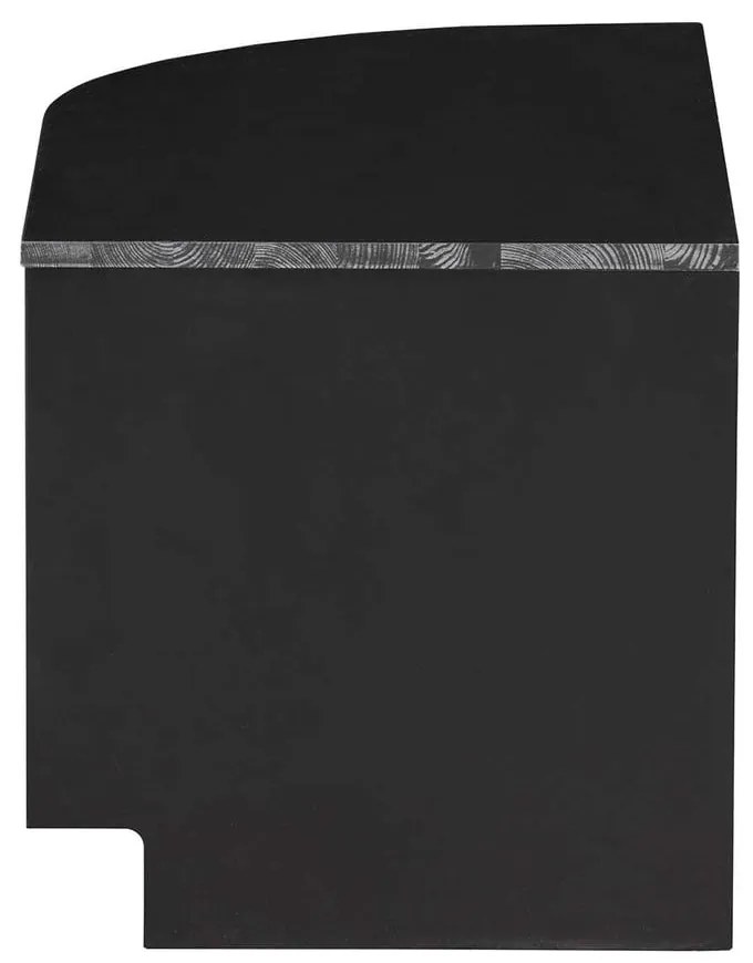 Čierny modulárny TV stolík z borovicového dreva 78x40 cm Finca – WOOOD