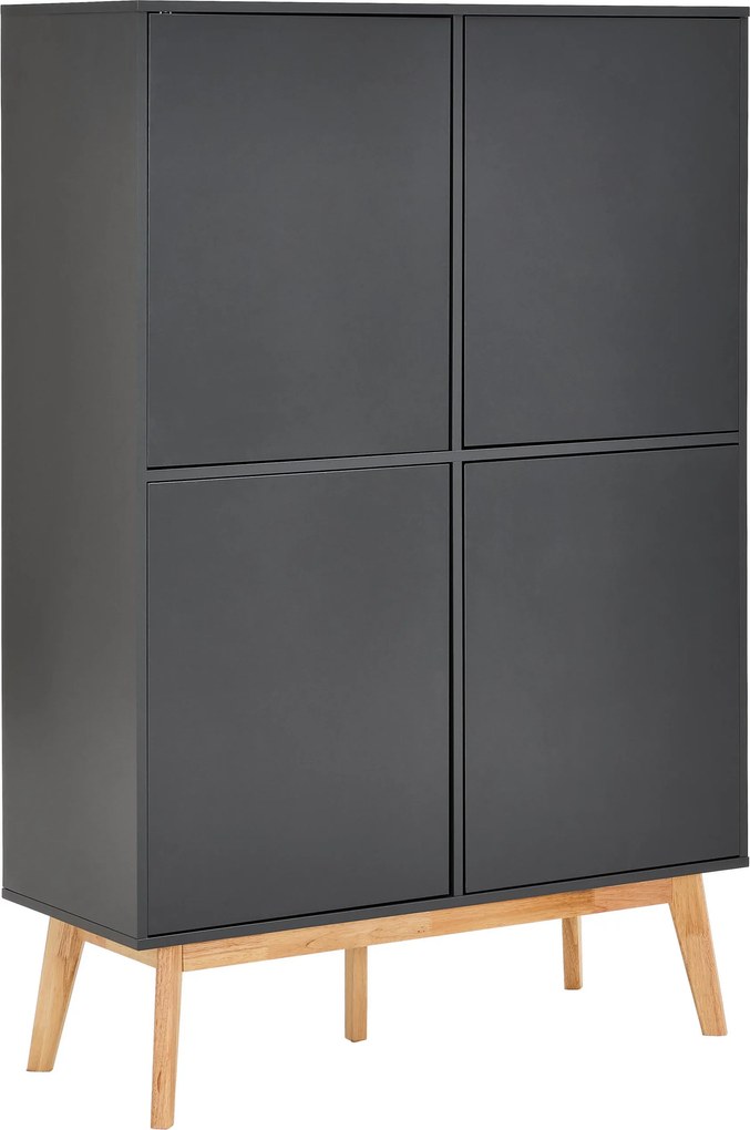 XXXLutz VYSOKÁ KOMODA, kaučukové drevo, sivá, prírodná farba, 100/149/40 cm MID.YOU - Skrine - 001635004302