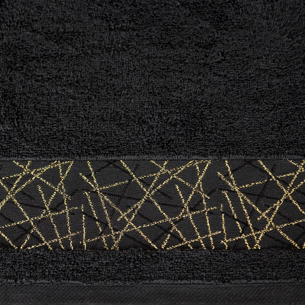 BAVLNENÝ UTERÁK NIKA SADA 3KS 70X140 CM ČIERNA