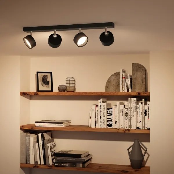 Philips - LED Bodové svietidlo BRACIA 4xLED/5,5W/230V čierna