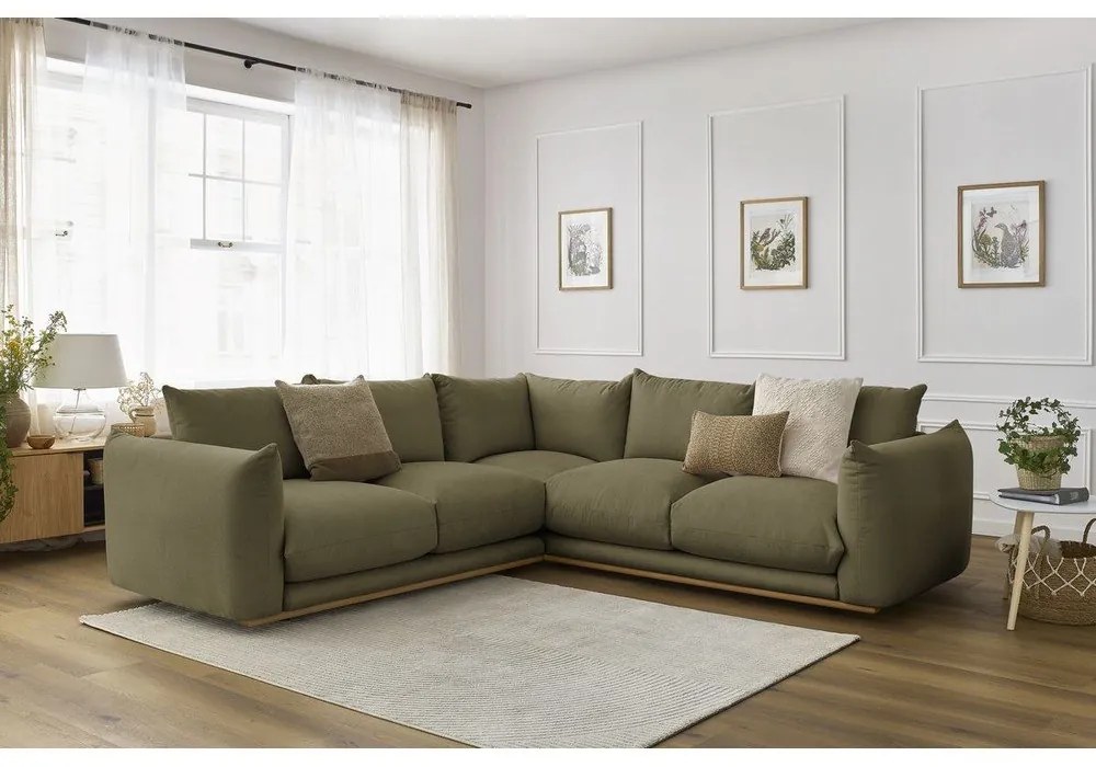 Svetlozelená rohová pohovka Ernest – Bobochic Paris