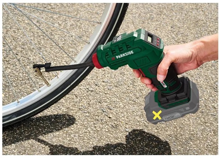 Parkside® Aku kompresor PAK 20-Li B2 + Akumulátor 20 V 4 Ah + Nabíjačka akumulátora 20 V/4,5 A (800011552)