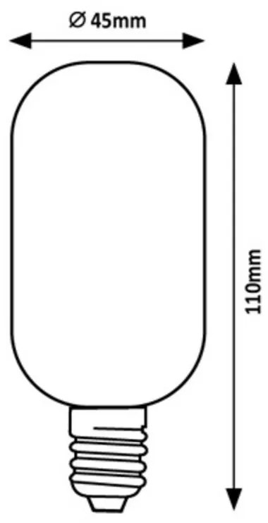 Rabalux Dekoratívna LED filament žiarovka s točeným vláknom, jantárová, E27, T45, 4W, 250lm, 3000K, 20000h.