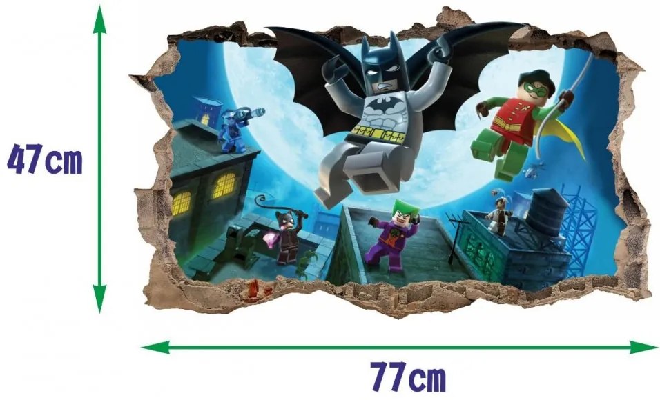 Nálepka na stenu Batman Superhero 47x77cm