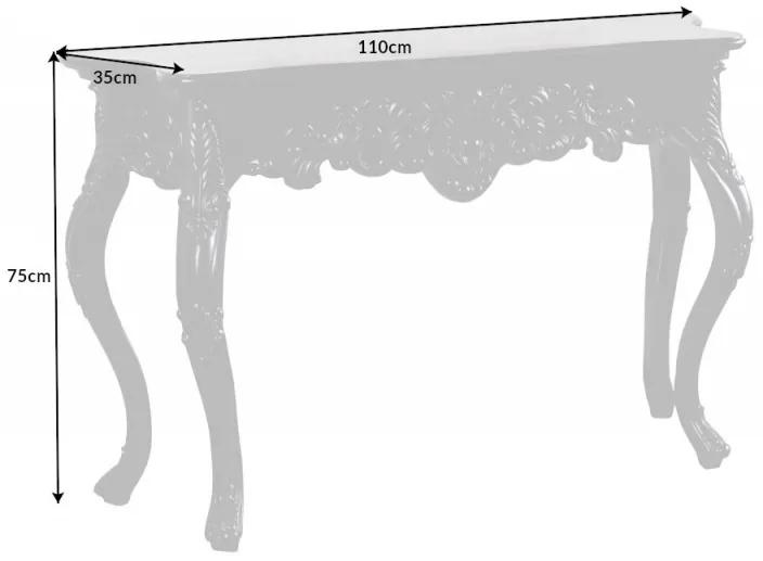 (3557) VENICE konzolový stolík čierny matný 110 cm