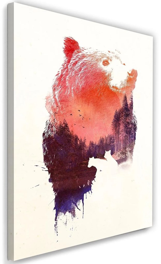 Gario Obraz na plátne Les v podobe medveďa - Robert Farkas Rozmery: 60 x 90 cm