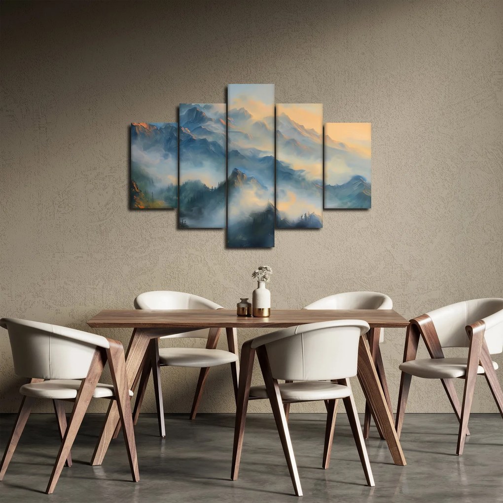 Obraz - Maľovaná horská krajina (150x105 cm)
