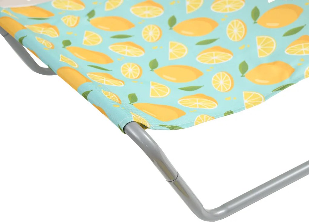 Sada 2 ks skladacích plážových ležadiel SAND LEMON, farebné
