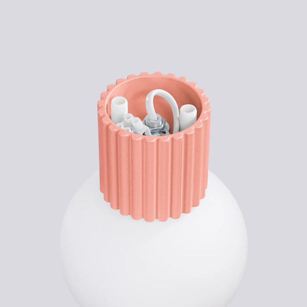 Nástenné svietidlo Halo, 1x biele sklenené tienidlo, p