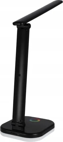 LED RGBW stmievateľná stolová lampa s bezdrôtovým nabíjaním LED/7W/5V USB čierna