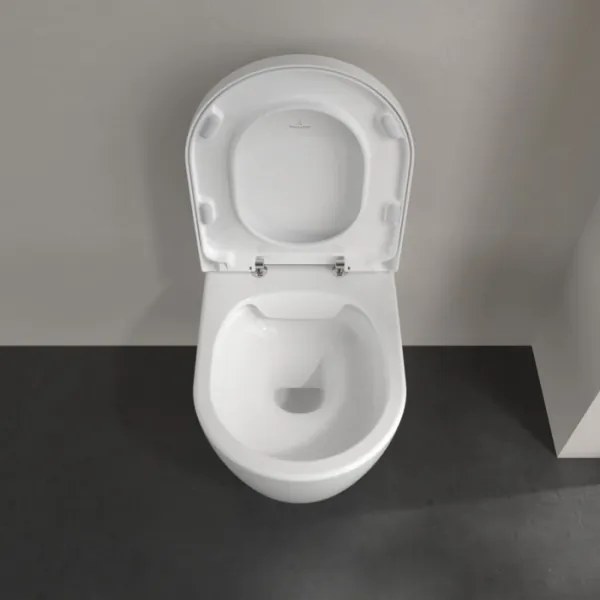 Villeroy & Boch 5656HRR1 - závesné WC AVENTO s WC sedátkom SoftClose, keramika/biela