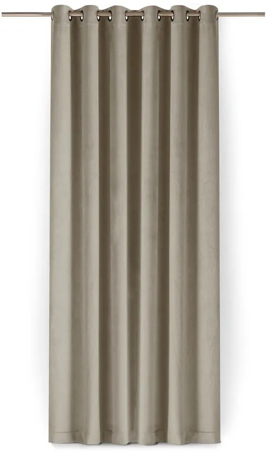 Béžový zamatový dimout záves 140x175 cm Velto – Filumi